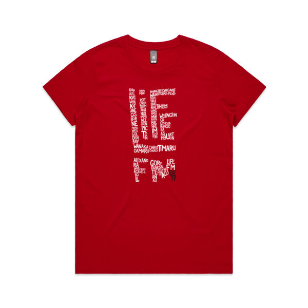 Life FM Towns Logo - Red - ascolour/MAPLE TEE Thumbnail
