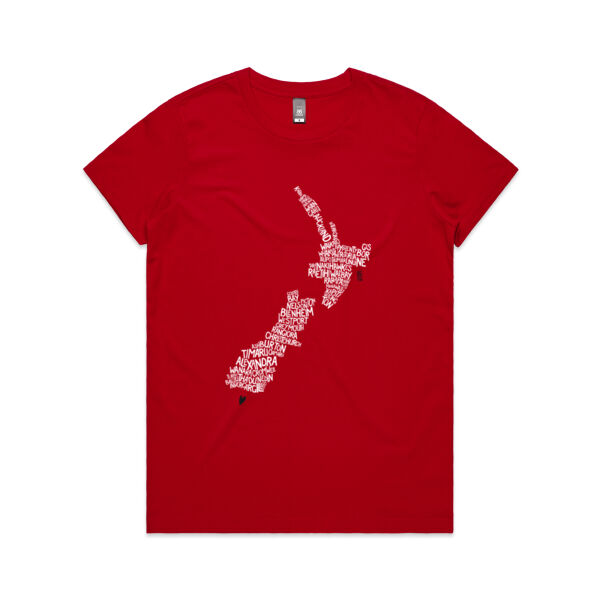 Life FM Towns Map - Red - ascolour/MAPLE TEE Thumbnail