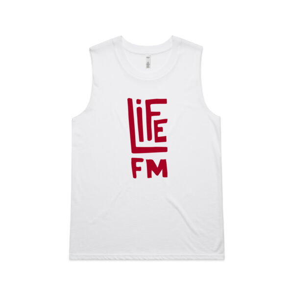 Life FM Logo - White - ascolour/WO'S UPSIDE TANK Thumbnail